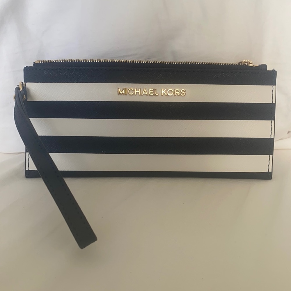 Leather Wristlet by Micheal Kors